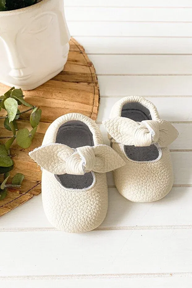 Детская обувь для первых шагов кожаная Luz series Li Puna, White