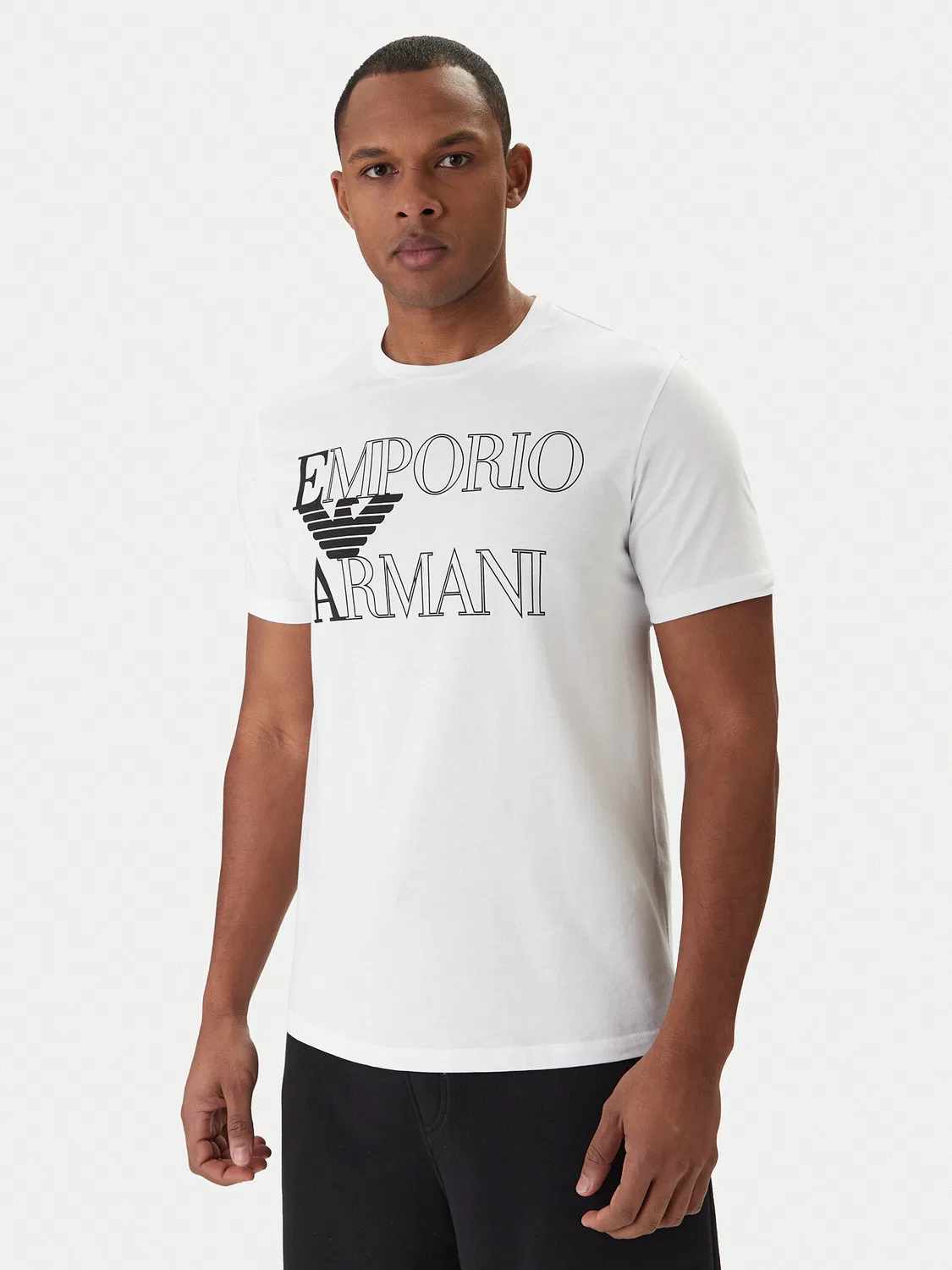 Мужская футболка стандартного кроя Emporio Armani, белый