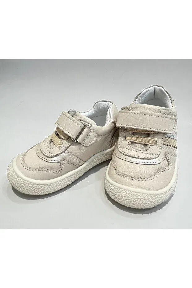 Детские туфли для девочек из натуральной кожи Basics Lepi Kids, Beige — фото 4
