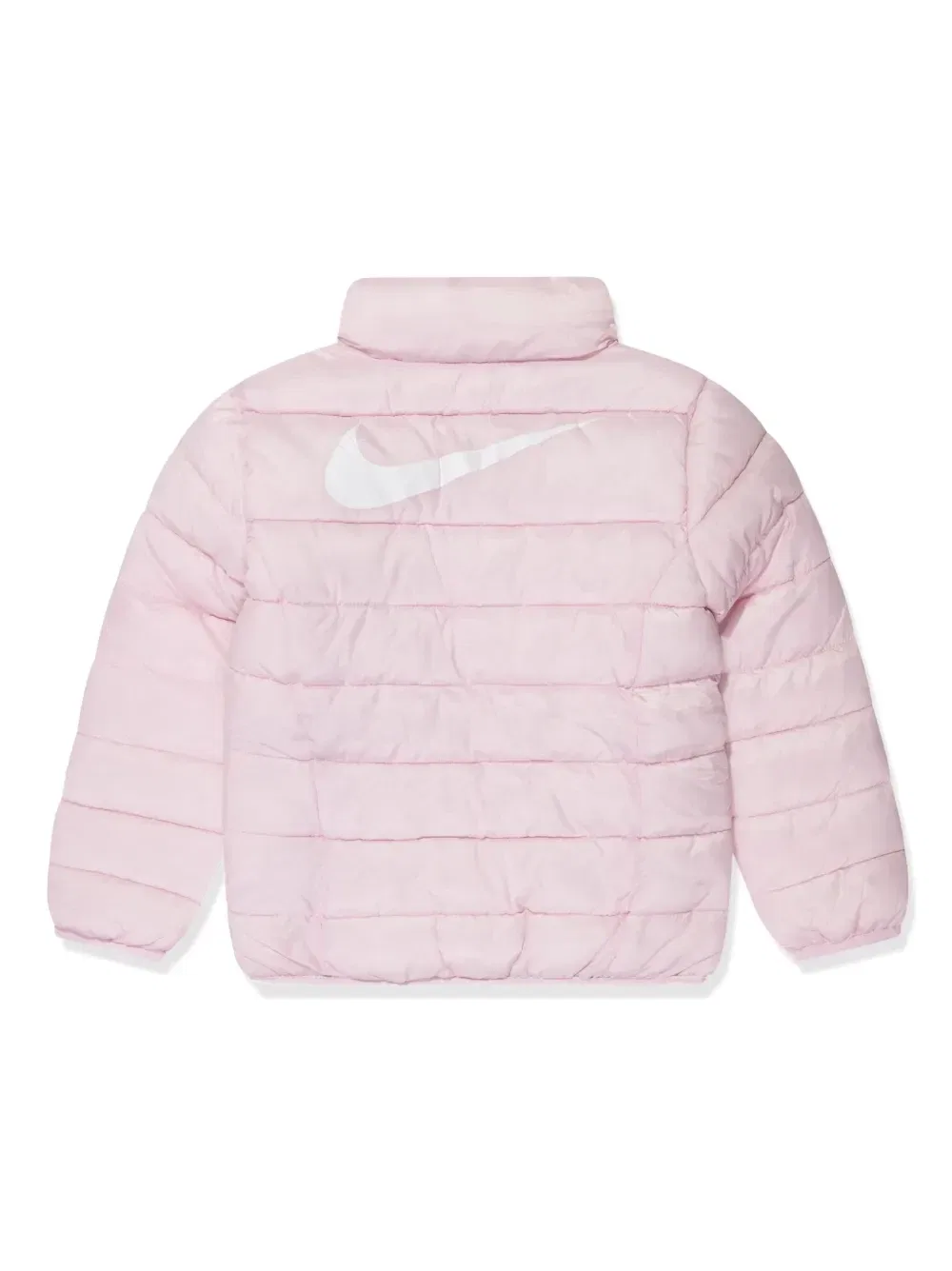 Стеганый пуховик с вышитым логотипом Nike Kids, розовый — фото 2