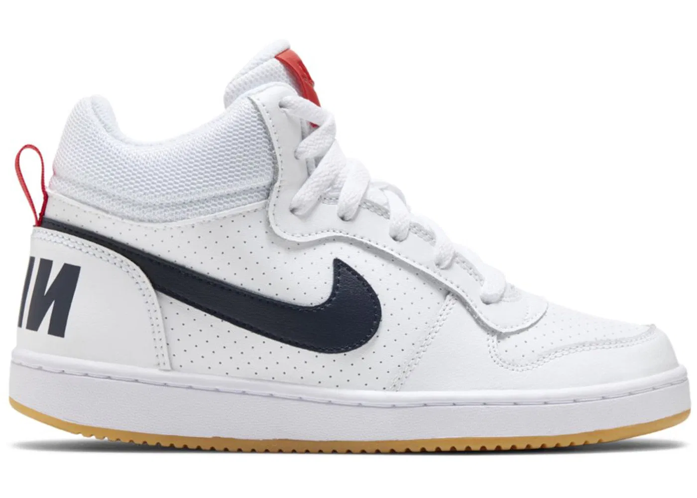 Детские кроссовки Lifestyle Nike Court Borough Mid, White/Obsidian/University Red