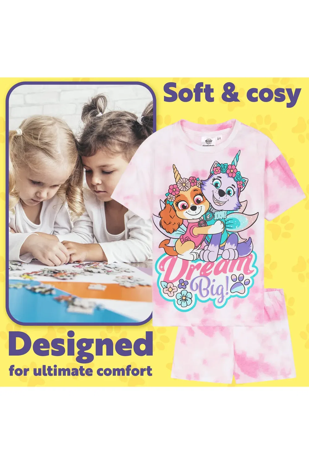 Детский комплект пижамы с коротким рукавом Paw Patrol, Multi — фото 3