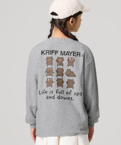 Детский лонгслив с принтом W Face Print Long T KRIFF MAYER Kid's Collection, Серый