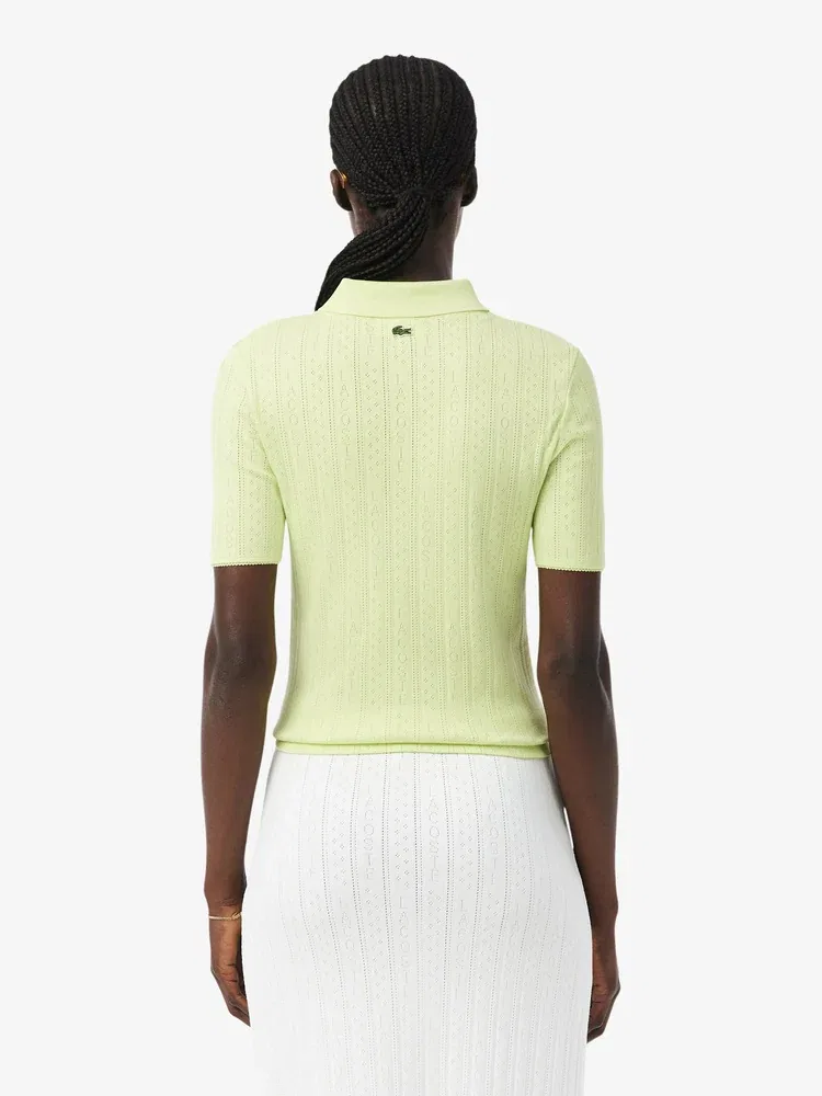 Футболка поло LACOSTE Apple Green — фото 3