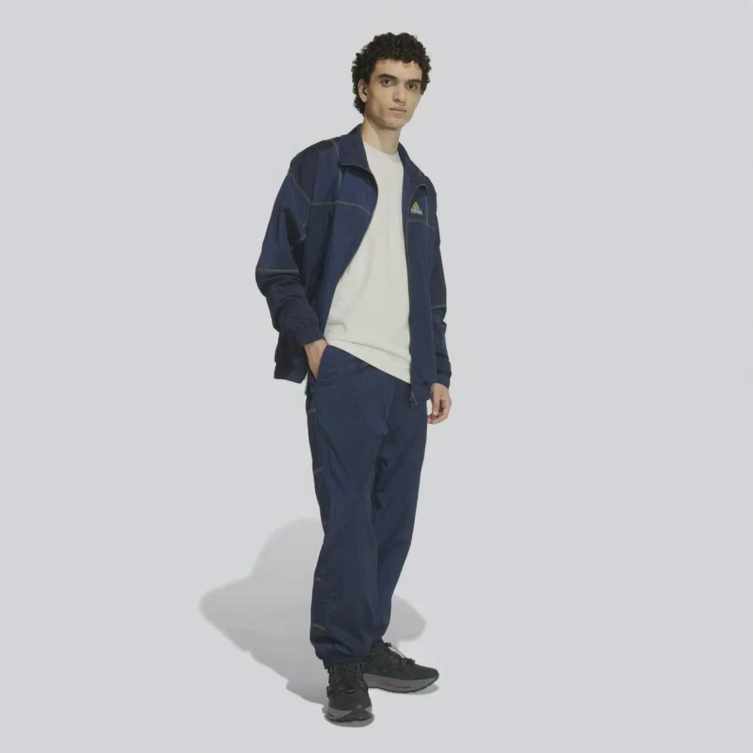 Мужская куртка-олимпийка с воротником, свободного кроя Adidas Originals, Blue — фото 2