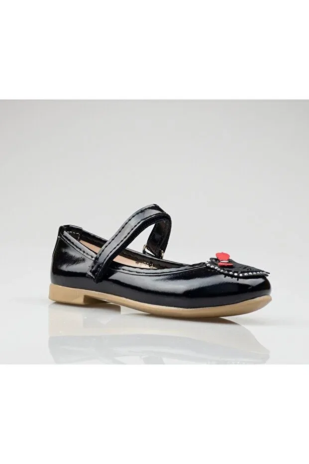 Детские балетки для девочек с принтом hello kitty ballet flats Jojo Kids, Black — фото 3