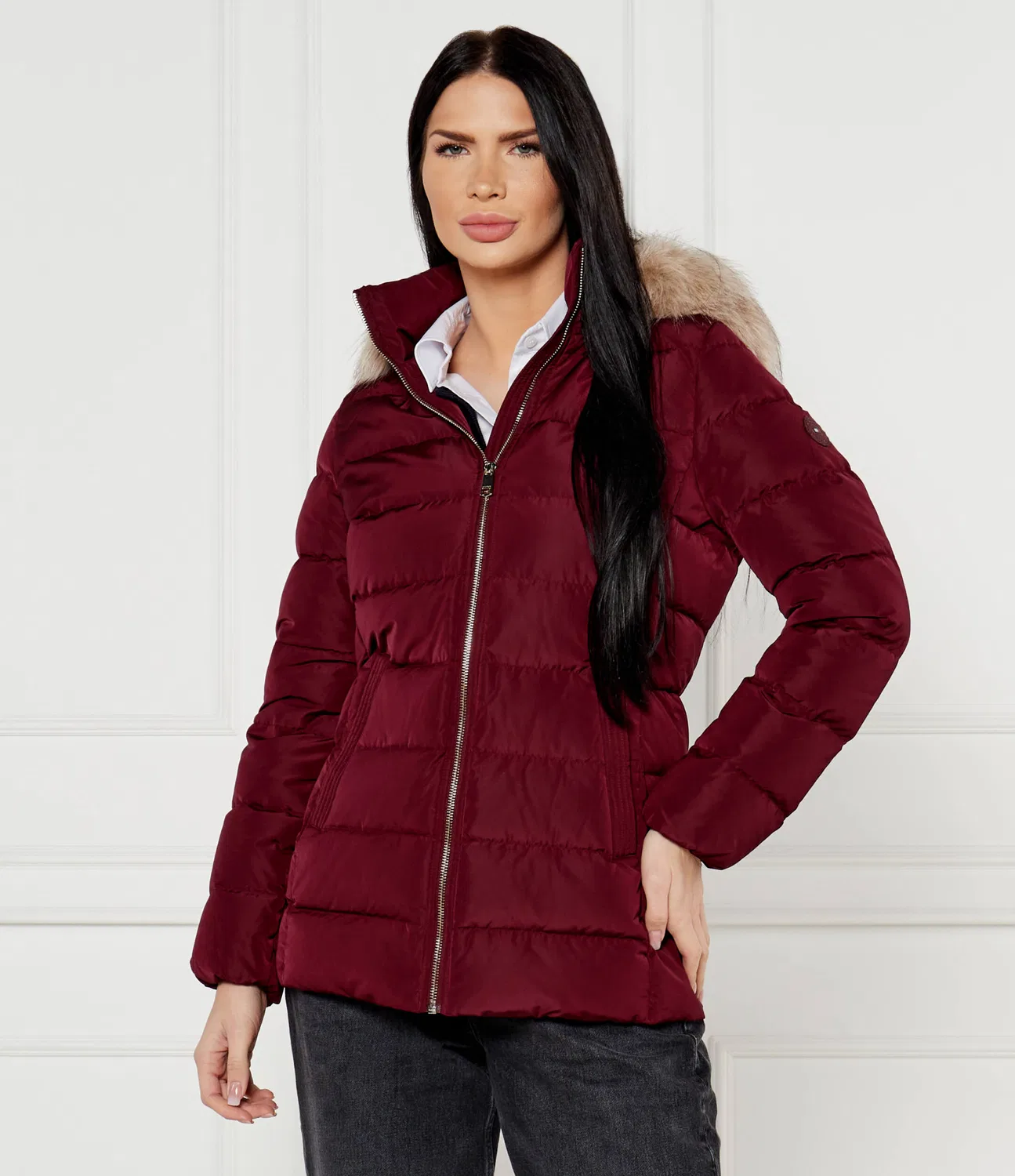 Пуховик Tyra Tommy Hilfiger, Bordeaux