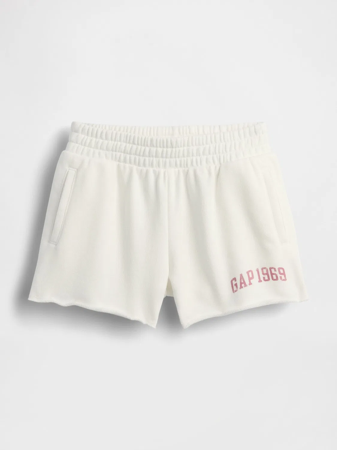 Шорты на резинке Gap из французского футера, белые