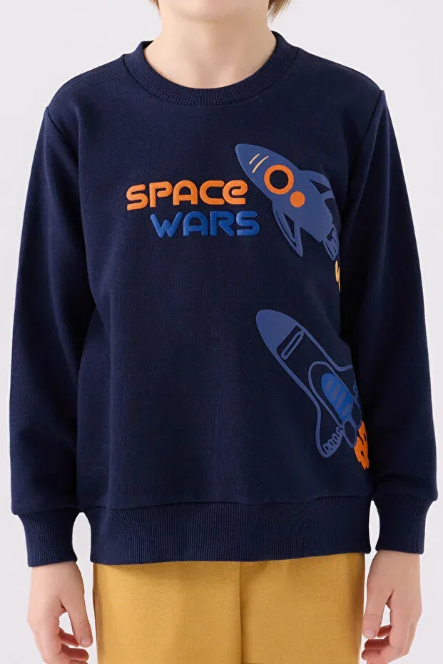 Детский спортивный костюм для мальчиков с графическим принтом U.S. Polo Assn., Navy Blue — фото 4