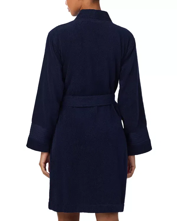 Женский халат с длинным рукавом Terry Greenwich Ralph Lauren, Blue/Navy — фото 3