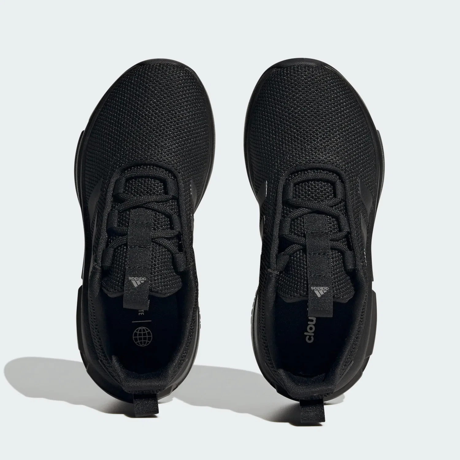 Детские кроссовки для мальчиков с Cloudfoam Racer Tr23 Kids Adidas, Core Black Grey Five — фото 3