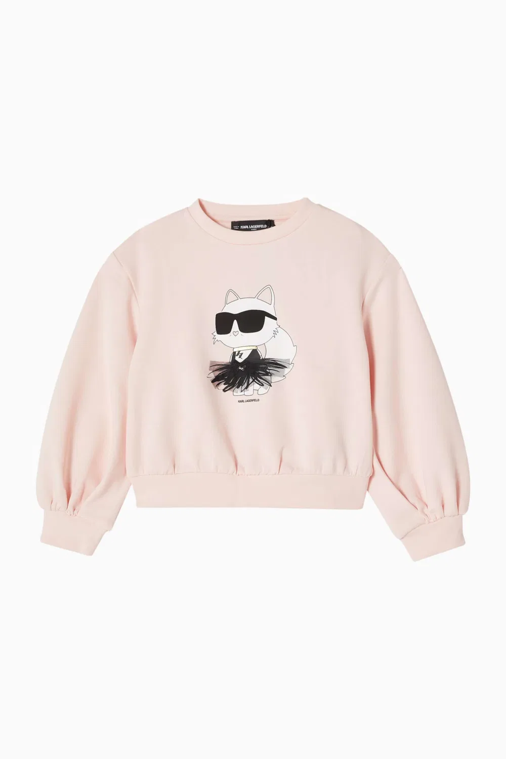 Свитшот хлопковый с логотипом Choupette Karl Lagerfeld Kids