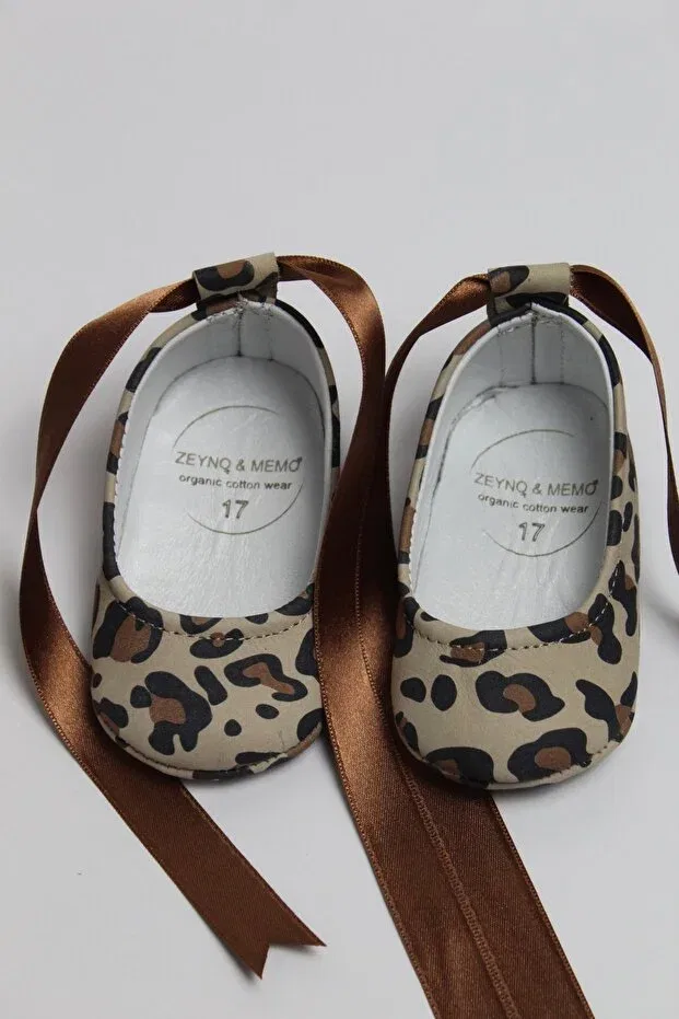 Детские пинетки для новорожденных с принтом Zeyno Ve Memo, Leopard Print — фото 2