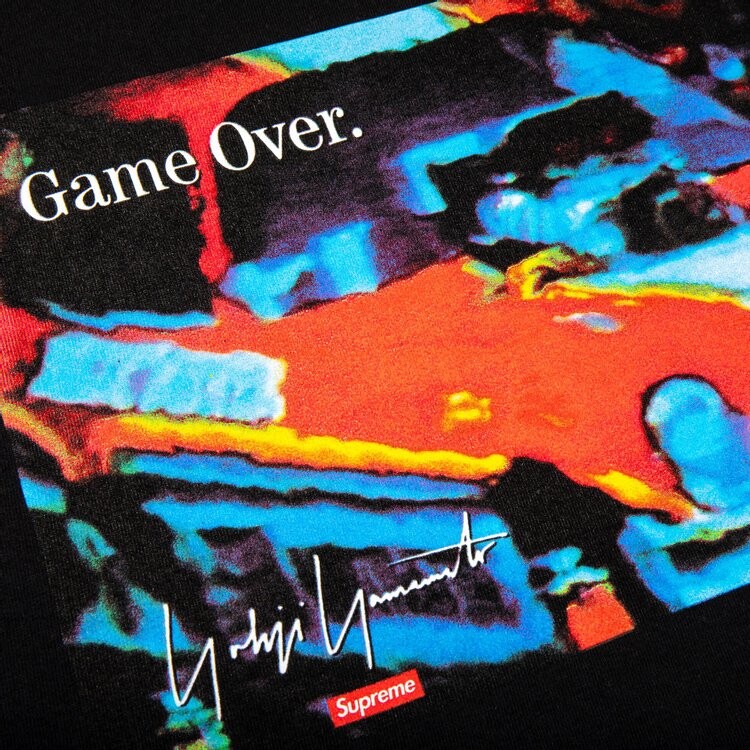Футболка Supreme x Yohji Yamamoto Game Over Tee 'Black', черный — фото 3