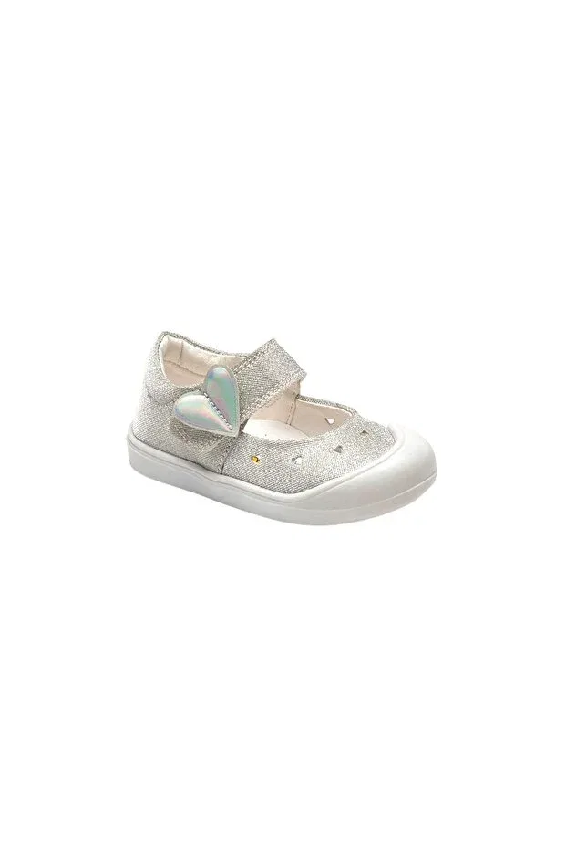 Детские туфли для новорожденных кожаные Arzen Bebe, Silver Sims