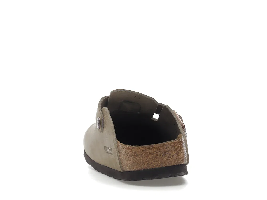 Детские клоги Boston Soft Footbed с масляной кожи Birkenstock, Tobacco Brown — фото 4