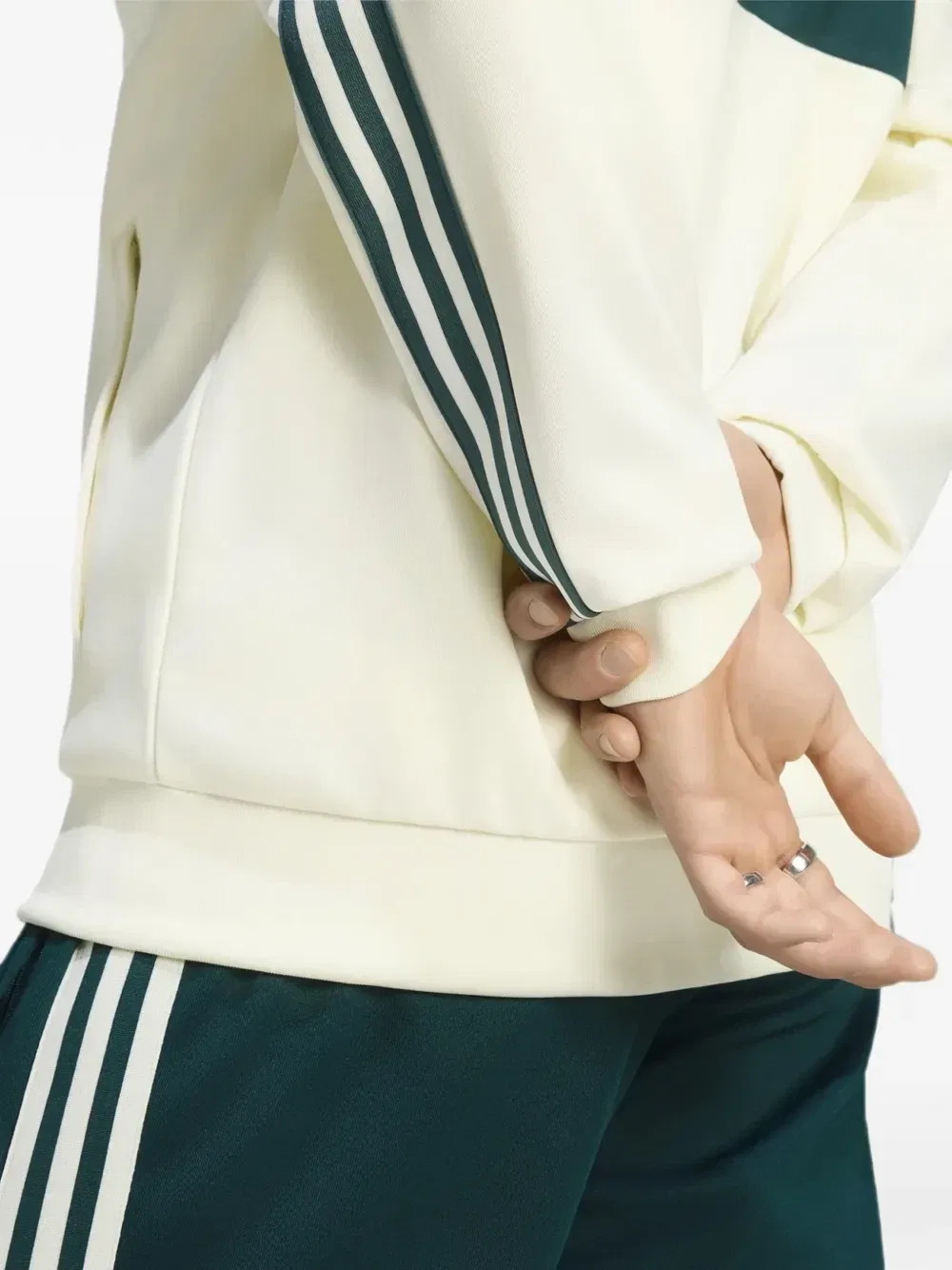 Куртка на молнии с вышитым логотипом Реал Мадрид Adidas, бежевый — фото 3