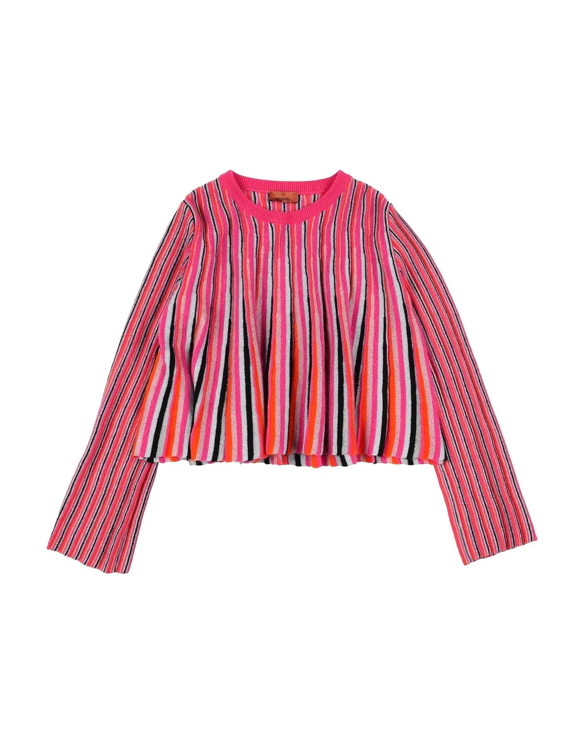 Детский свитер для девочек с интарсией Missoni, фуксия