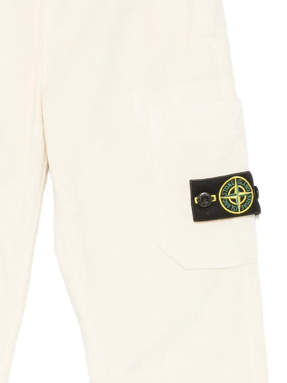 Карго-брюки из вельвета с нашивкой в виде компаса Stone Island Junior, бежевый — фото 3