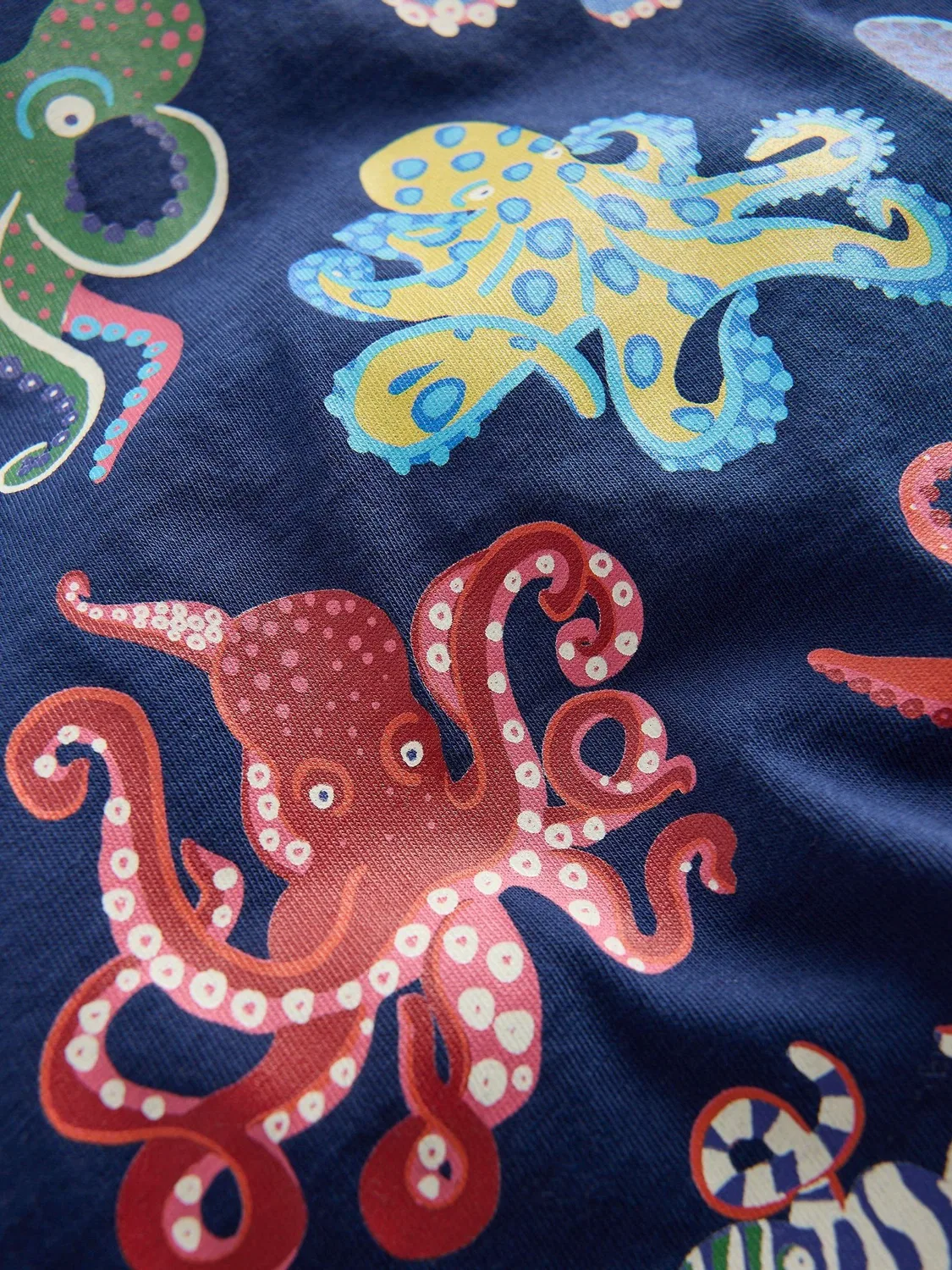 Футболка с светящимся в темноте принтом Sea Monsters Boden, синий — фото 3