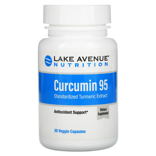 

Куркумин 95, 500 мг, 30 вегетарианских капсул, Lake Avenue Nutrition
