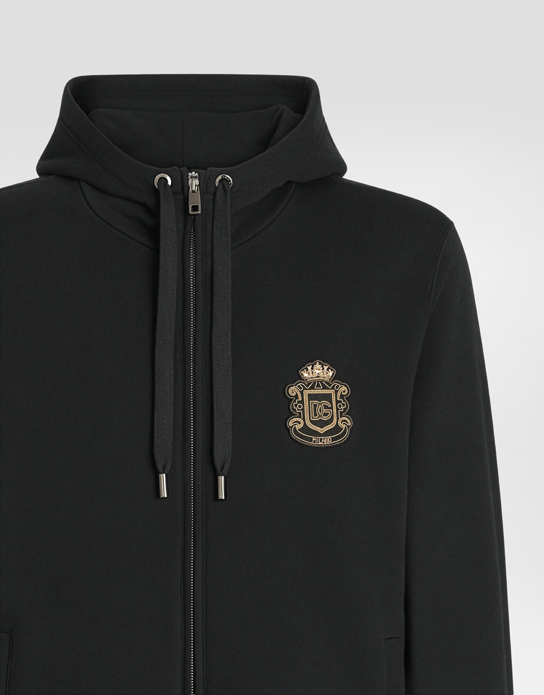 Толстовка Dolce & Gabbana Jersey With Heraldic Patch, черный — фото 2