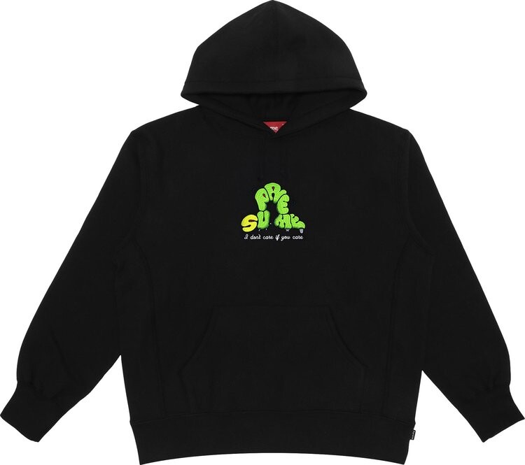

Толстовка Supreme Don't Care Hooded Sweatshirt 'Black', черный