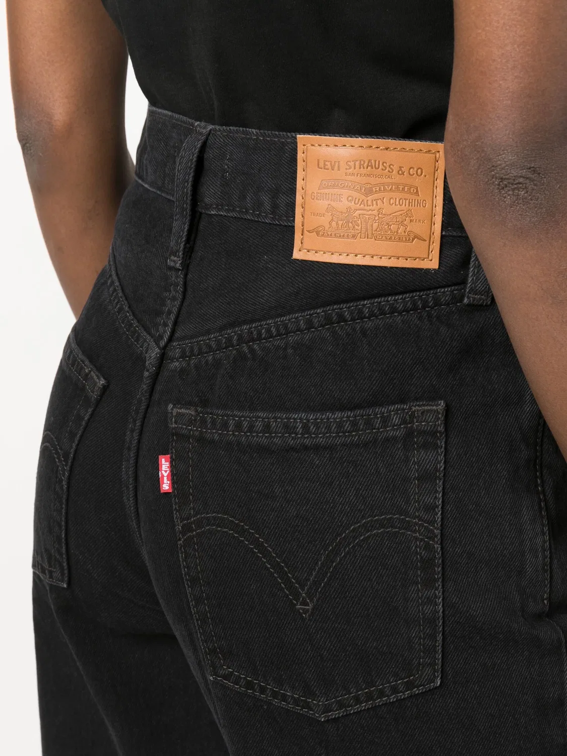 Джинсы с высокой талией и широкими штанинами Ribcage Levi's, черный — фото 3