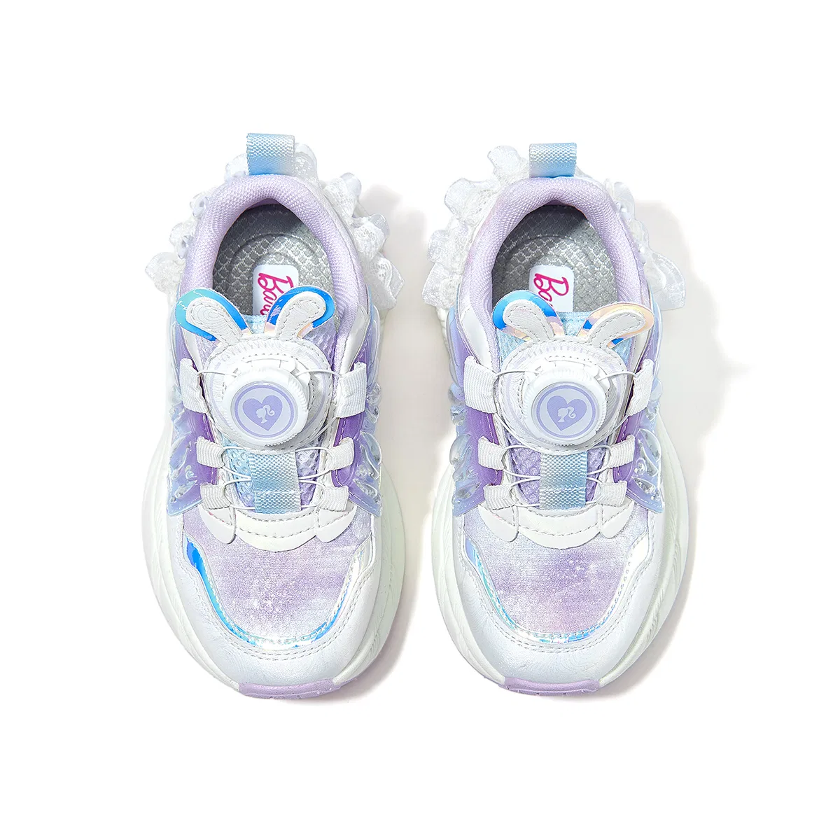 Детские кроссовки на толстой подошве PU Light Purple Barbie — фото 4