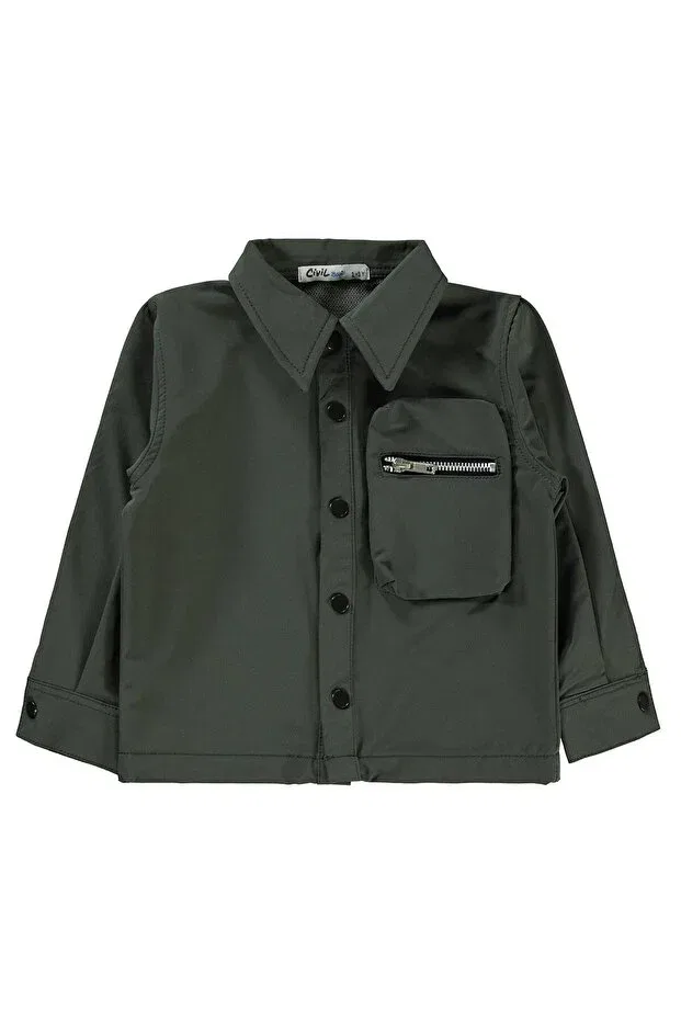 Детский жакет для девочек с длинным рукавом Balon pocketed jacket Civil Boys, Khaki