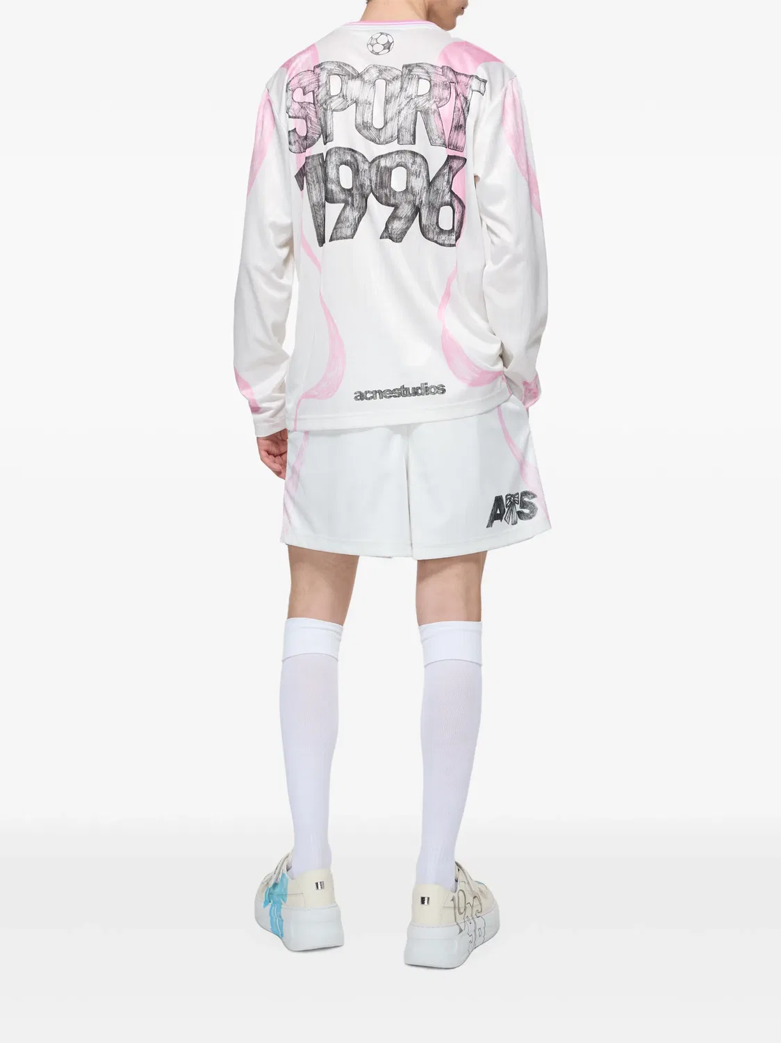 Шорты белые Acne Studios, белый — фото 2