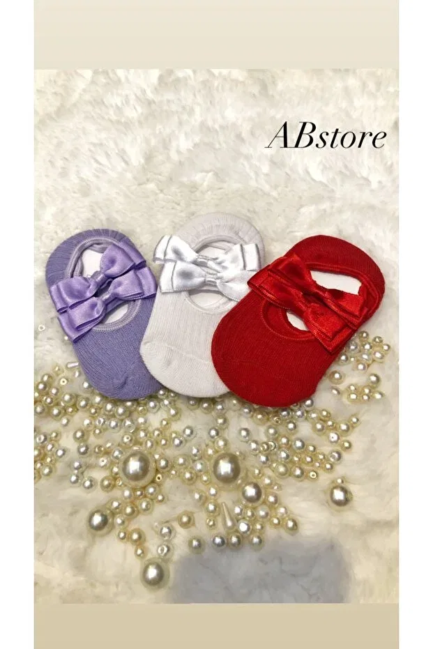 Детские носки для девочек с бантиком Babette Socks Abstore, White