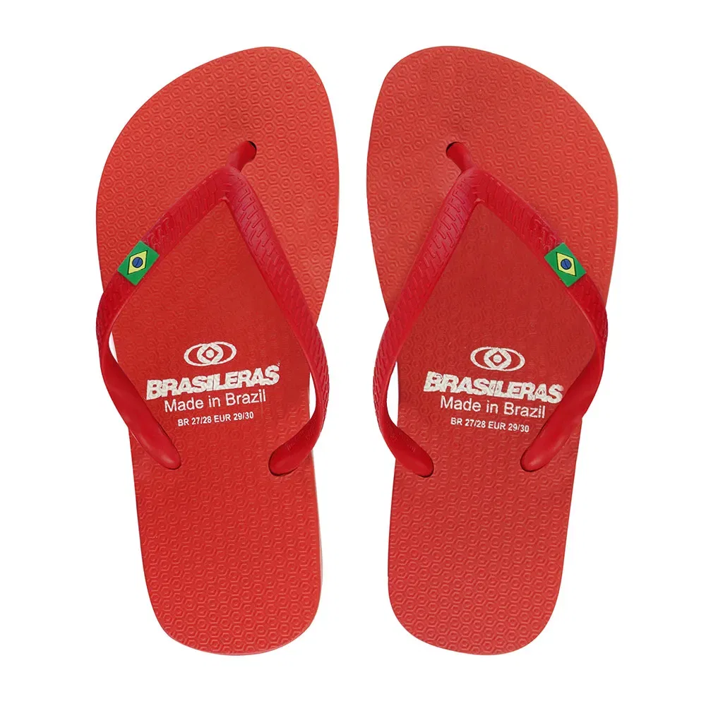 Детские вьетнамки с мягкой подошвой Classic Brasil NL KID Brasileras, Red — фото 4