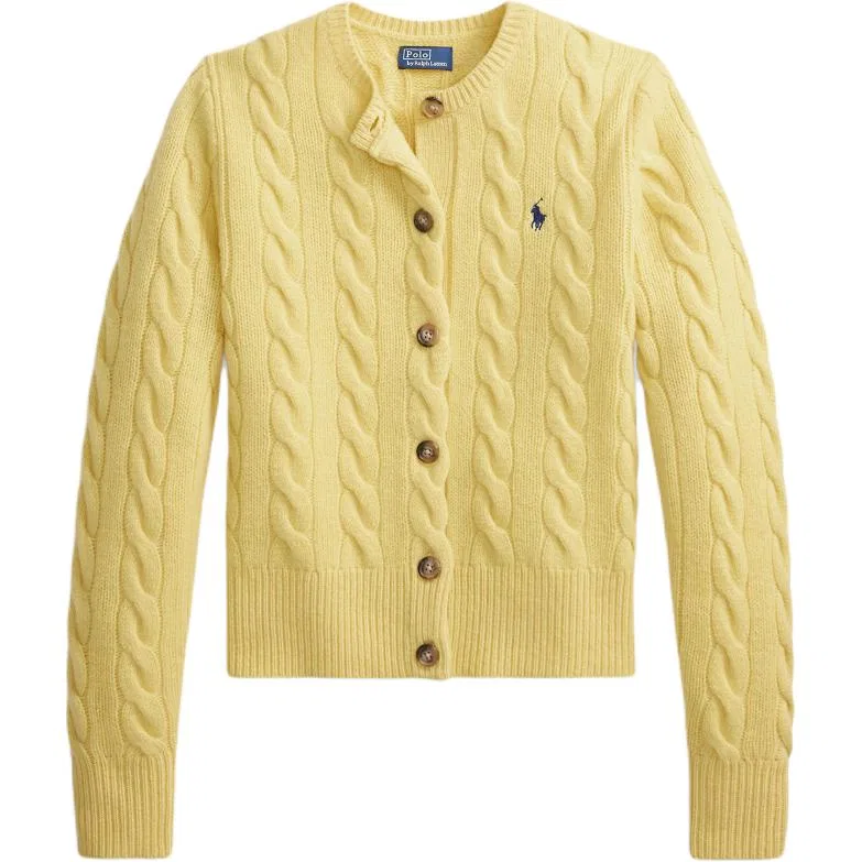 Женский свитер с круглым вырезом и прямым кроем Autumn Day Yellow Polo Ralph Lauren, Autumn Day Yellow