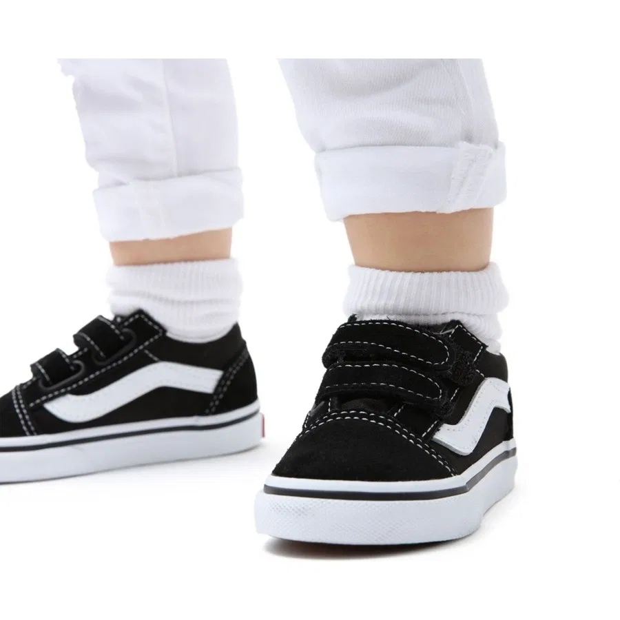 Кеды с принтом Vans Old Skool V, Бело-черный — фото 2