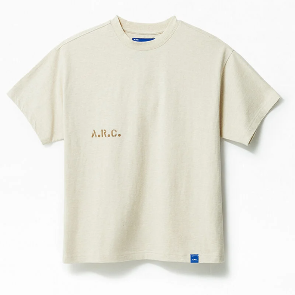 

Футболка A.R.C. Heather Oatmeal Vintage Wash Heavyweight Oversized, светло-бежевый