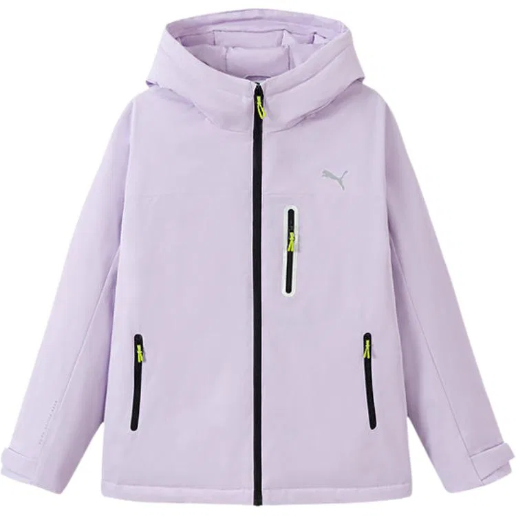 Детский пуховик с капюшоном и принтом Pink Purple A70769 PUMA
