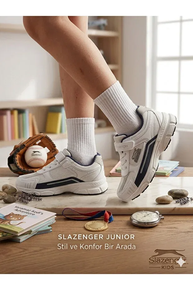 Детские ортопедические кроссовки для девочек Slazenger, White — фото 2