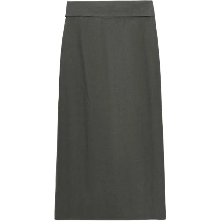 Женская юбка-миди А-силуэта, Brown Black, ZARA — фото 3