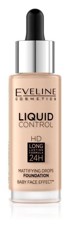 

Жидкая основа с пипеткой Eveline Cosmetics Liquid Control, оттенок 040 Warm Beige 32 мл