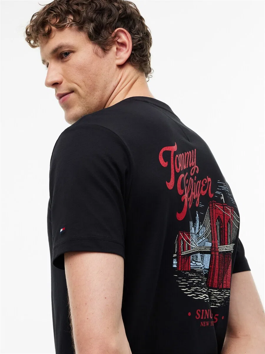 Футболка TOMMY HILFIGER IC черного цвета — фото 3