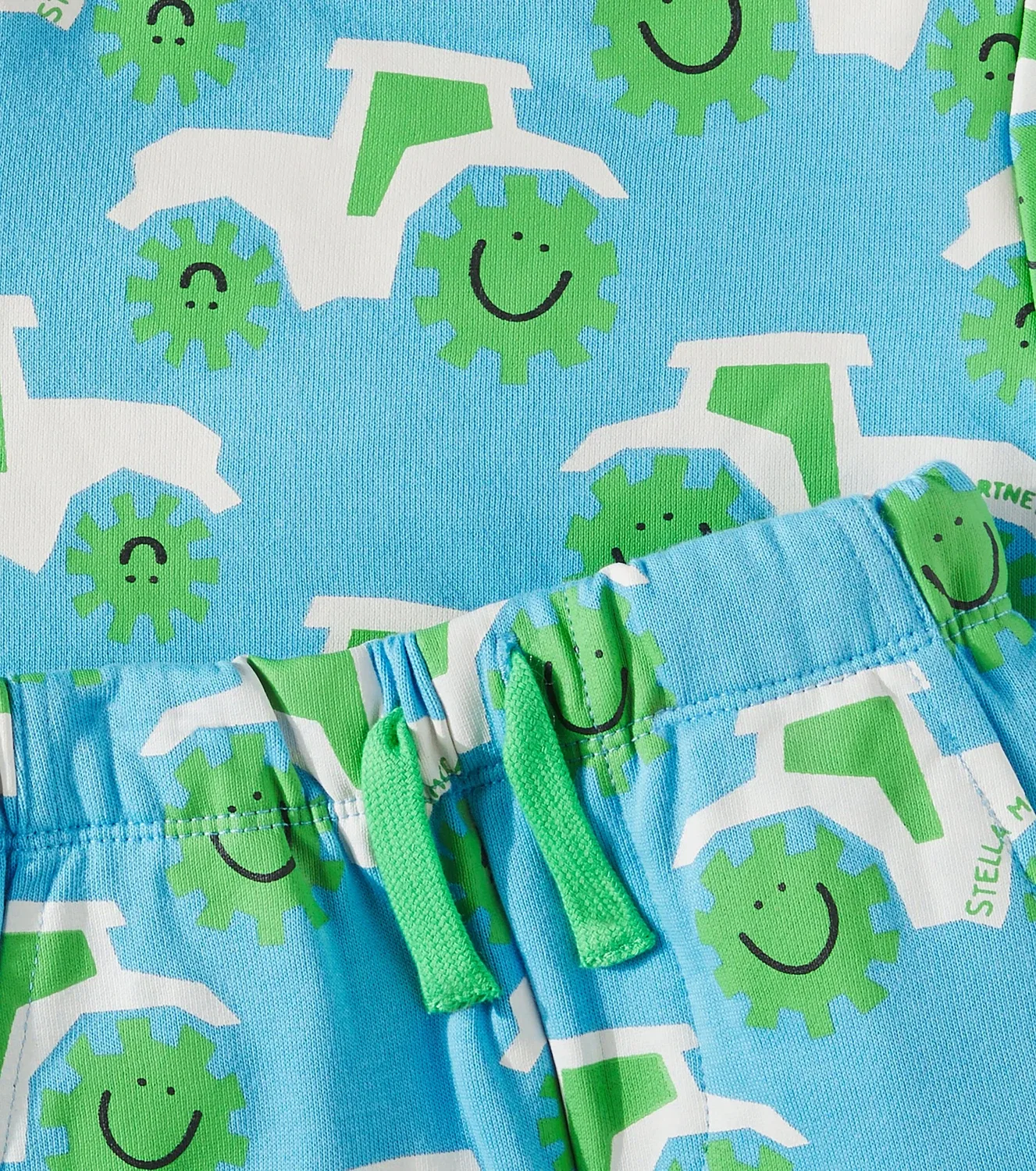 Комплект из фуфайки и спортивных брюк хлопковый Stella Mccartney Kids, синий — фото 3