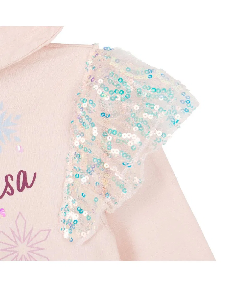 Детская худи с капюшоном с принтом Эльзы Frozen, Elsa Peach — фото 2