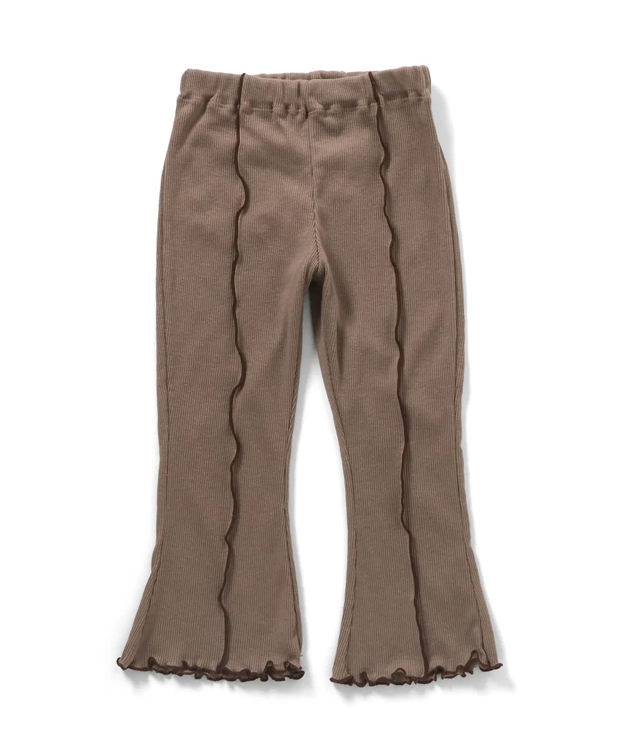 Детские леггинсы с флэром и рюшами, модель Mellow Rib Flare, apres les cours, Brown