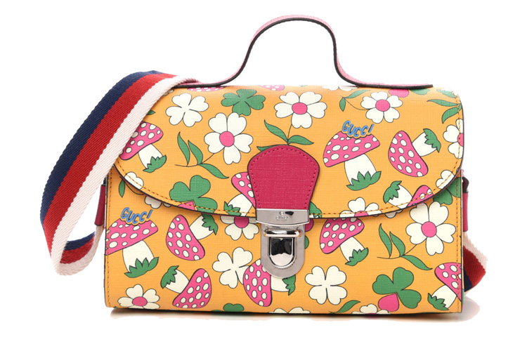 

GUCCI Холщовая сумка через плечо Кроссбод сумка Женская сумка Детская сумка Детская разноцветная сумка