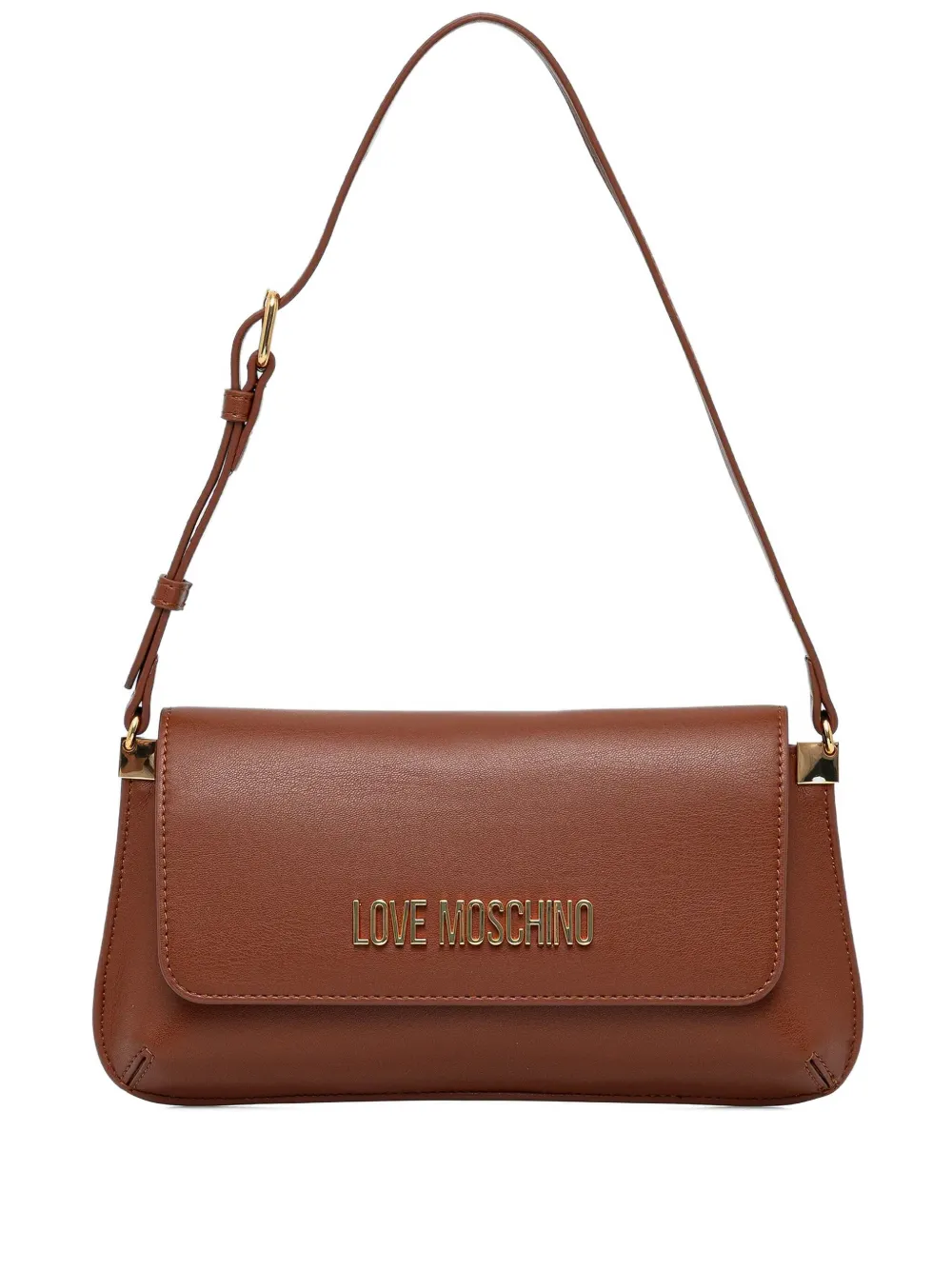 

Сумка на плечо с откидным клапаном и логотипом Love Moschino, коричневый