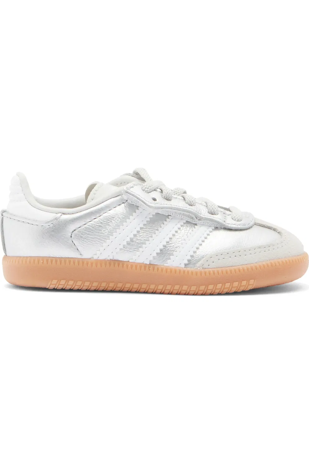 Кроссовки детские футбольные Samba adidas, Silver/White/Gum — фото 3
