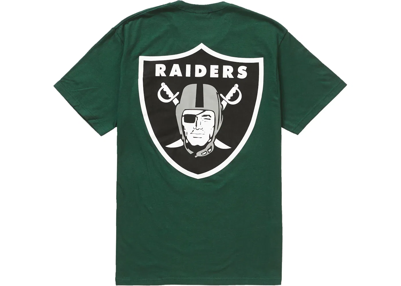 Мужская футболка с нагрудным карманом Supreme x NFL/Raiders Pocket Tee, Dark Green — фото 2