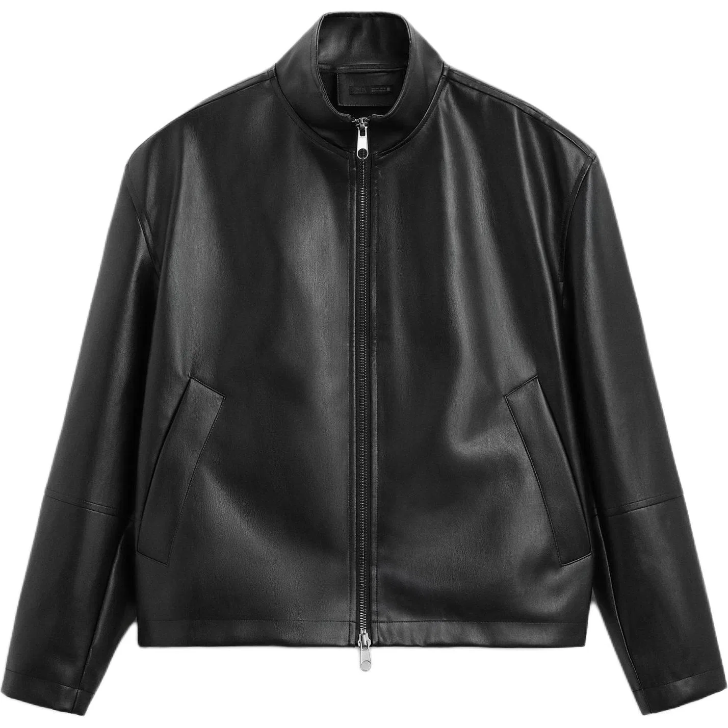 Мужское пальто из кожи Black ZARA