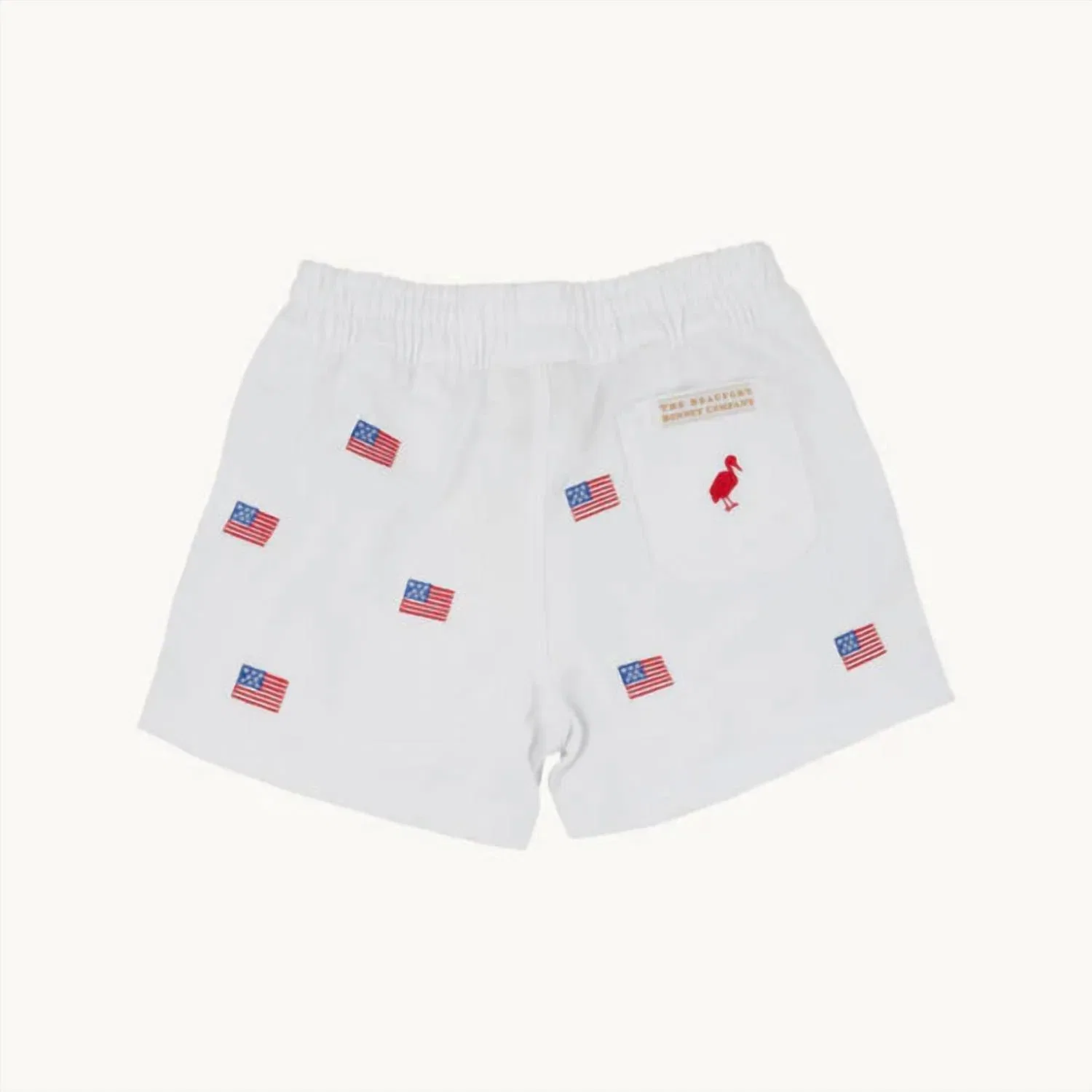 Детские шорты с вышивкой Critter Sheffield Shorts The Beaufort Bonnet Company, Worth Avenue White With American Flags — фото 3